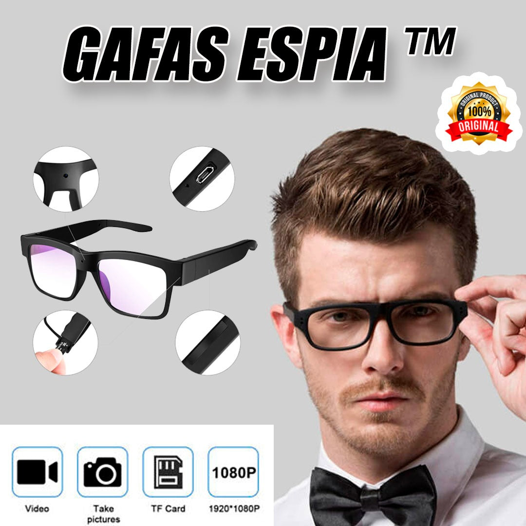 Gafas con Cámara Espia Hd [ PROFESIONALES] Indetectables - Batería externa:  Sin batería externa 